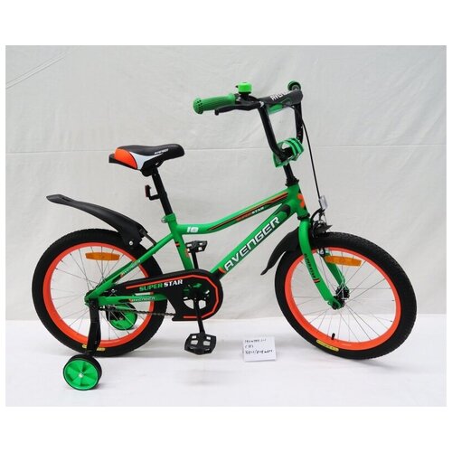 Велосипед 12 AVENGER SUPER STAR зеленый/черный