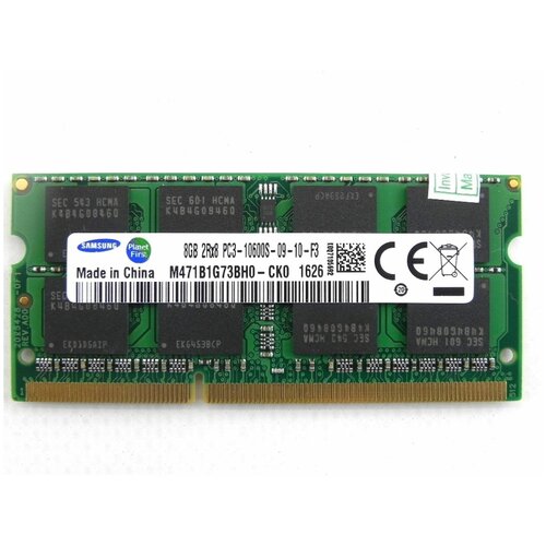 Оперативная память Samsung DDR3 8 ГБ 2Rx8 PC3-10600S-09-10-F3 SO-DIMM M471B1G73BH0-CK0 - 1 шт. оперативная память для ноутбука hynix 2gb pc3 10600s ddr3 so dimm