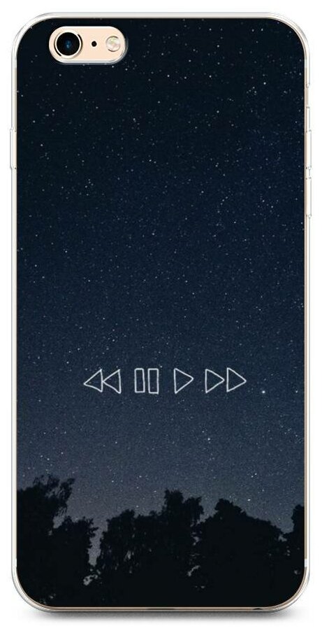 Силиконовый чехол "Космическая музыка" на Apple iPhone 6 Plus/6S Plus / Айфон 6 Плюс/Айфон 6С Плюс