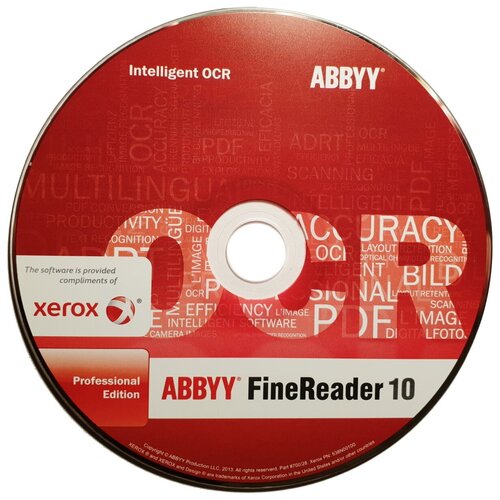 ПО ABBYY FineReader OCR 10 Professional Edition by Xerox, лицензия бессрочная 538N00100