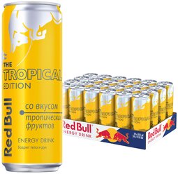 Энергетический напиток Red Bull тропические фрукты, 0.355 л, 24 шт.