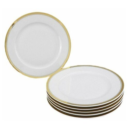фото Набор тарелок 19 см 6 шт leander "сабина /золотая отводка" / 159001
