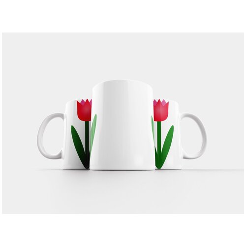 фото Кружка "тюльпан, цветок, листья" 320 мл lotsprints