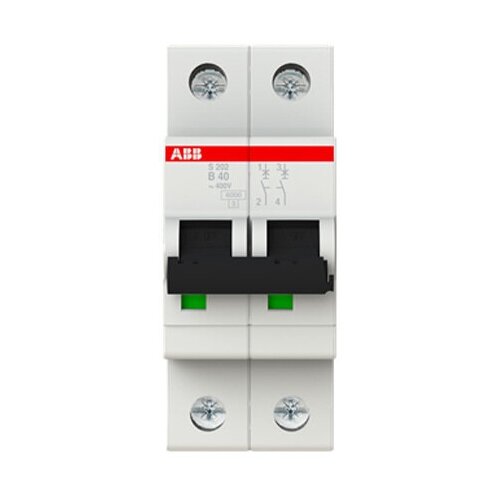 Автоматический выключатель ABB 2P S202 B40 (2шт) (арт. 2CDS252001R0405-2)