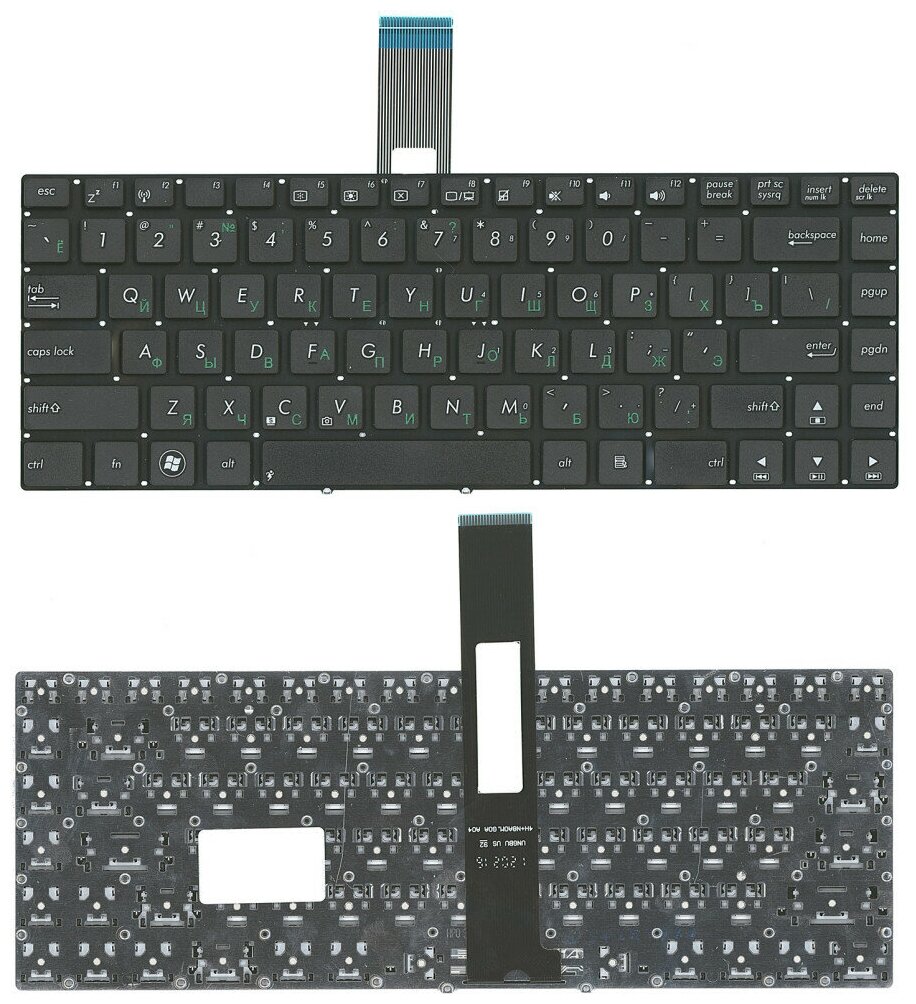Клавиатура для ноутбука Asus K45 U46 U44 U43F черная без рамки
