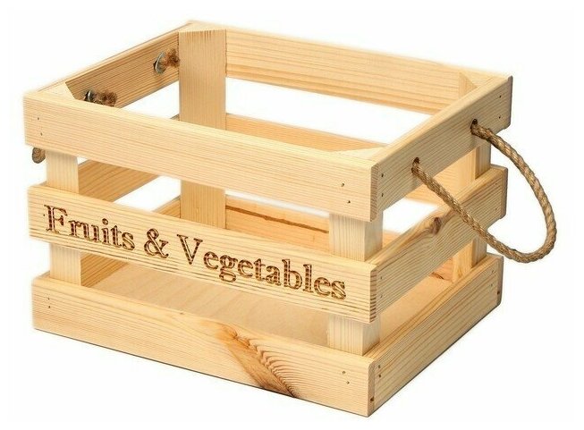 Ящик для овощей и фруктов 40 × 30 × 25 см деревянный