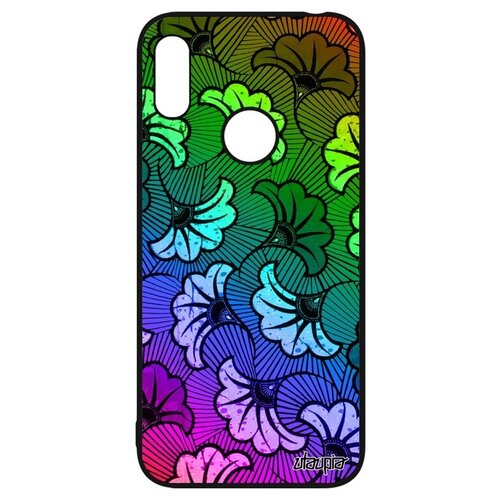 фото Модный чехол для // huawei y6 2019 // "африканский принт" цветы фантазия, utaupia, серый