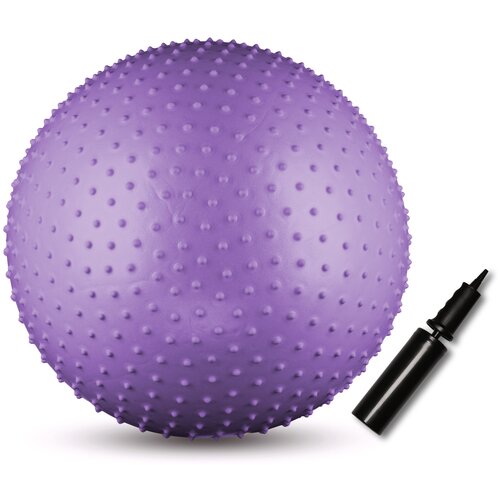 Мяч гимнастический массажный INDIGO с насосом IN094 Фиолетовый 65 см мяч массажный с насосом demix 65 см розовый