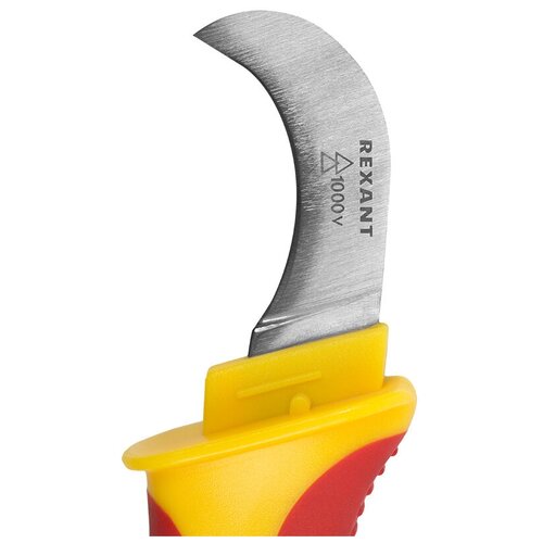 Rexant Нож монтажника, нержавеющая сталь, изогнутое лезвие rexant нож монтажника нержавеющая сталь лезвие 42 мм rexant 2 шт