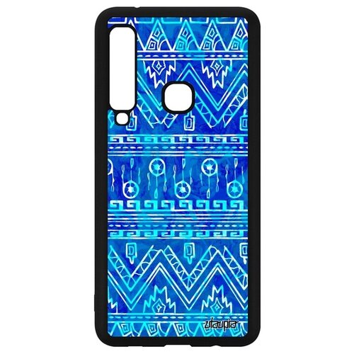 фото Противоударный чехол на телефон // galaxy a9 2018 // "ацтекские мотивы" геометрический индейский, utaupia, голубой