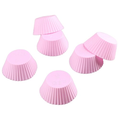 фото Набор форм для выпечки "риб.круг" 6шт/уп 7x3,3см микс арт.5142310 3 шт. доляна