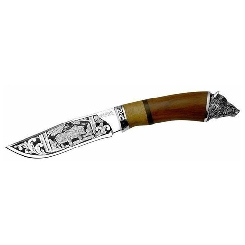 Охотничий нож Вепрь, сталь 95Х18, рукоять дерево, металл
