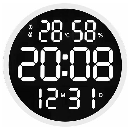 Сетевые LED 6620 W светодиодные настенные часы-будильник с календарем интеллектуальной яркостью с дистанционным управлением 490000₽