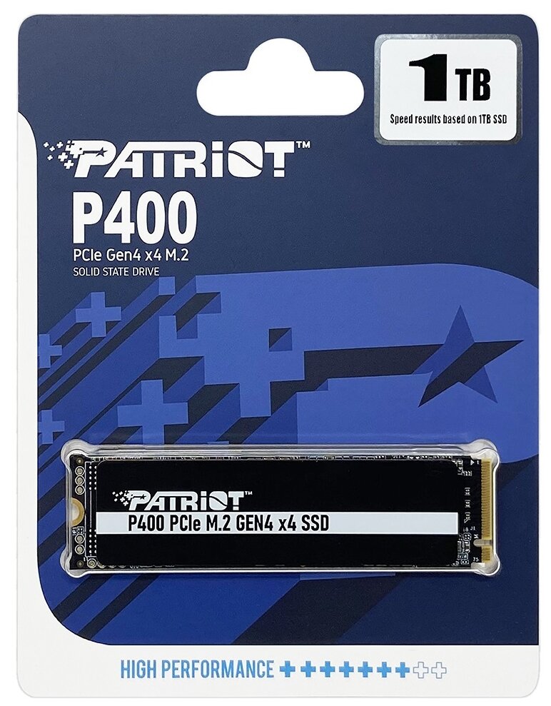Накопитель SSD M.2 2280 Patriot Memory P400 1TB PCIe Gen4 x 4 NVMe 1.3 5000/4800MB/s IOPS 620K/550K heatshield - фото №4