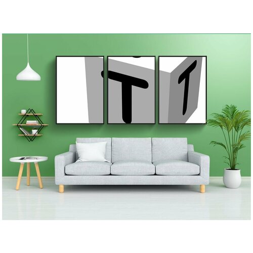 фото Набор модулных постеров для интерьера "письмо, блок, т" 60x90 см. в тубусе, без рамки lotsprints