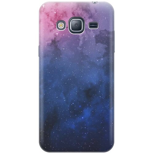 Ультратонкий силиконовый чехол-накладка для Samsung Galaxy J3 (2016) с принтом Звездное зарево ультратонкий силиконовый чехол накладка для samsung galaxy j3 2016 с принтом акварельные цветы