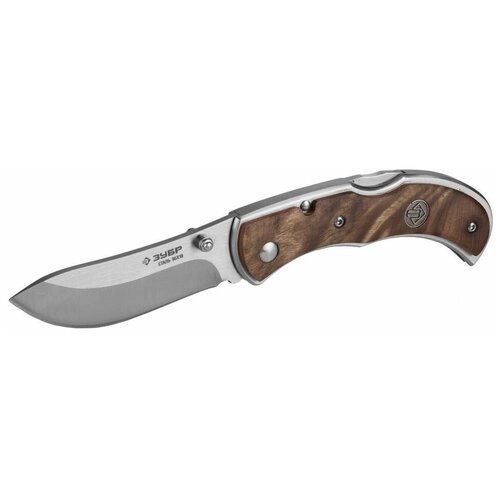 фото Зубр нож зубр "премиум" скиф складной, эргономичная рукоятка с деревянными накладками,180мм/лезвие 75мм