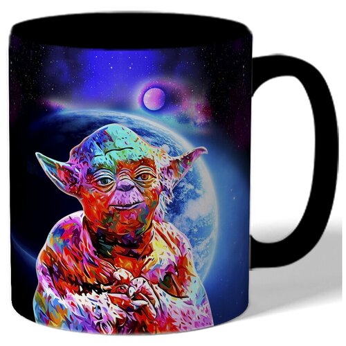 фото Кружка цветная с рисунком yoda drabs