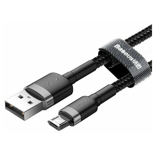 Кабель Baseus Cafule Cable For Micro USB 1.5A 2м (black and gray) кабель baseus cafule cable usb for micro 2 4a 1m camklf b91 black черный