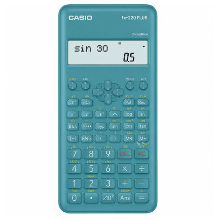 Калькулятор CASIO инженерный FX-220PLUS-S, 181 функция, питание от батареи, 155х78 мм, блистер, сертифицирован для ЕГЭ, FX-220PLUS-S-EH
