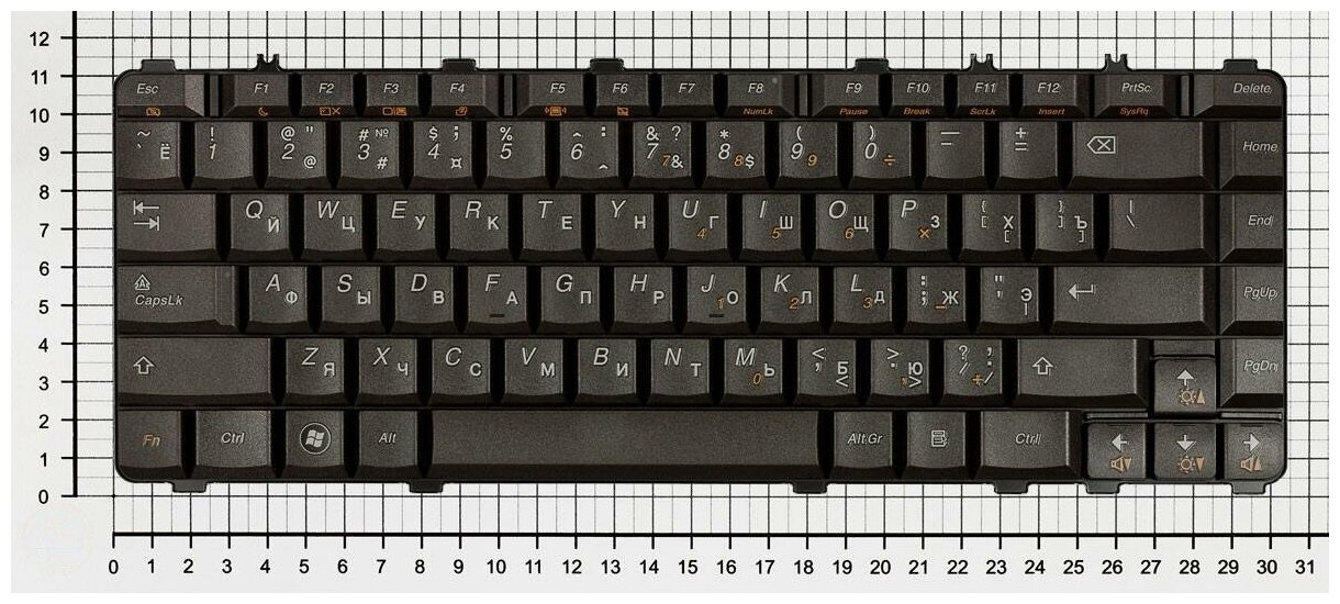 Клавиатура для ноутбука Lenovo 25009766 черная