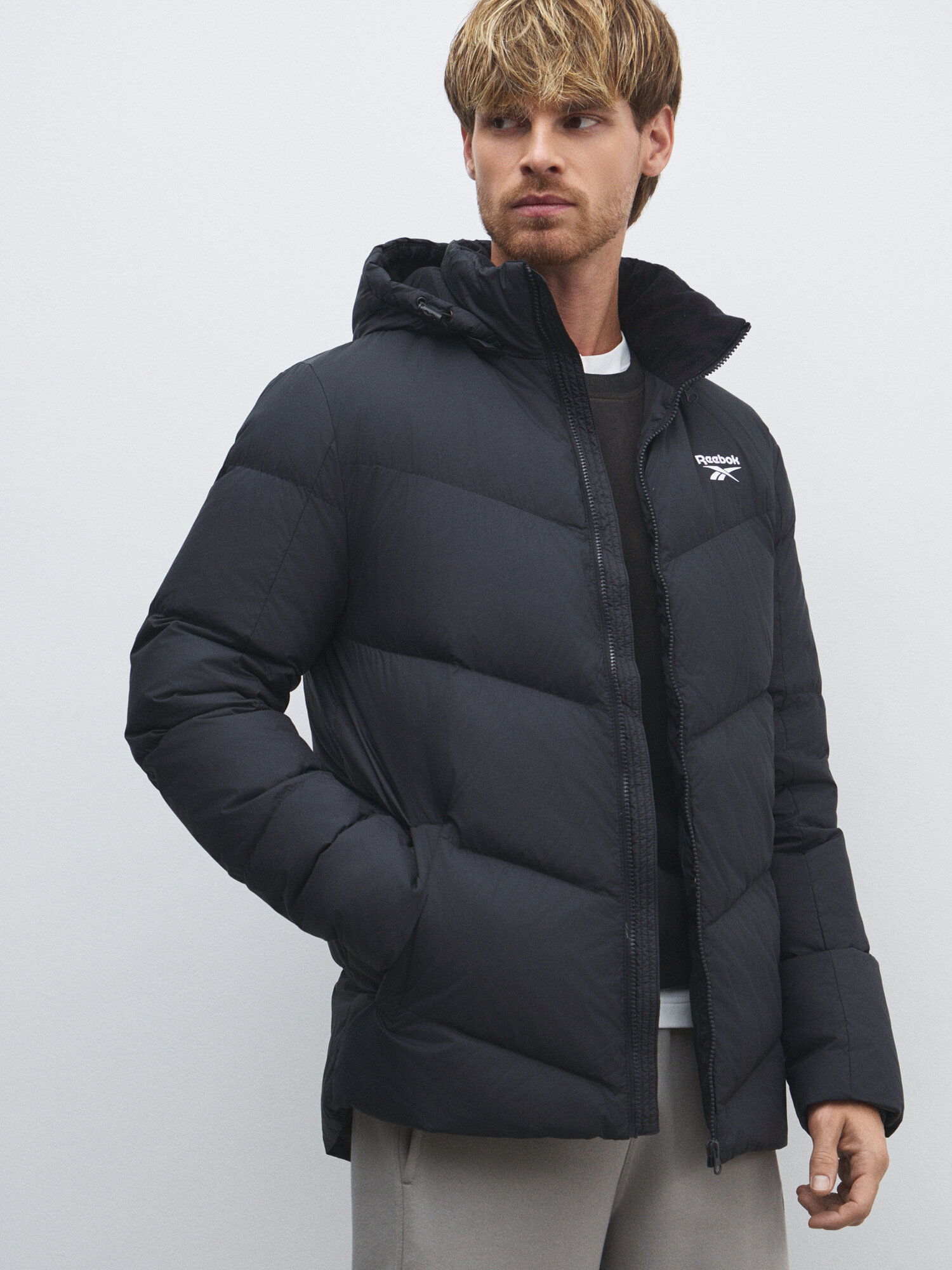 Пуховик Reebok Hazry, размер L INT, черный — фото 1