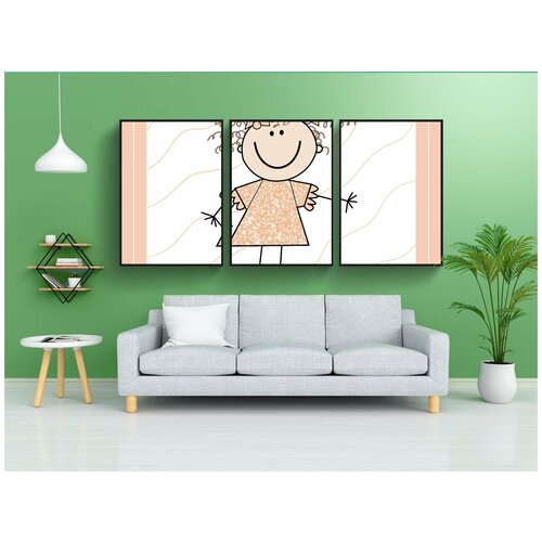 фото Набор модулных постеров для интерьера "карта рождения, рождение, карта" 60x90 см. в тубусе, без рамки lotsprints