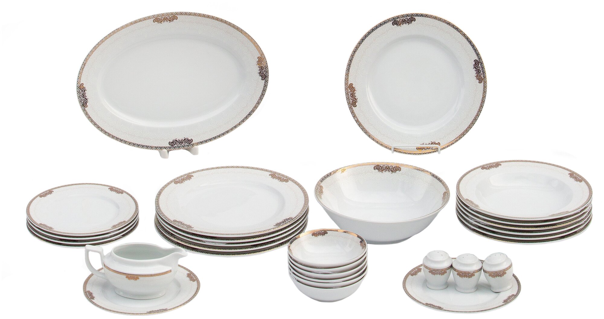 Сервиз столовый. Wertvolleperle Germany. Best 30 Pcs dinner set (Столовый набор 30 предметов) на 6 персон