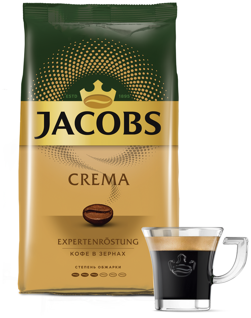 Кофе в зернах JACOBS "Crema", комплект 5 шт., 1000 г, вакуумная упаковка, 8051592 - фотография № 14