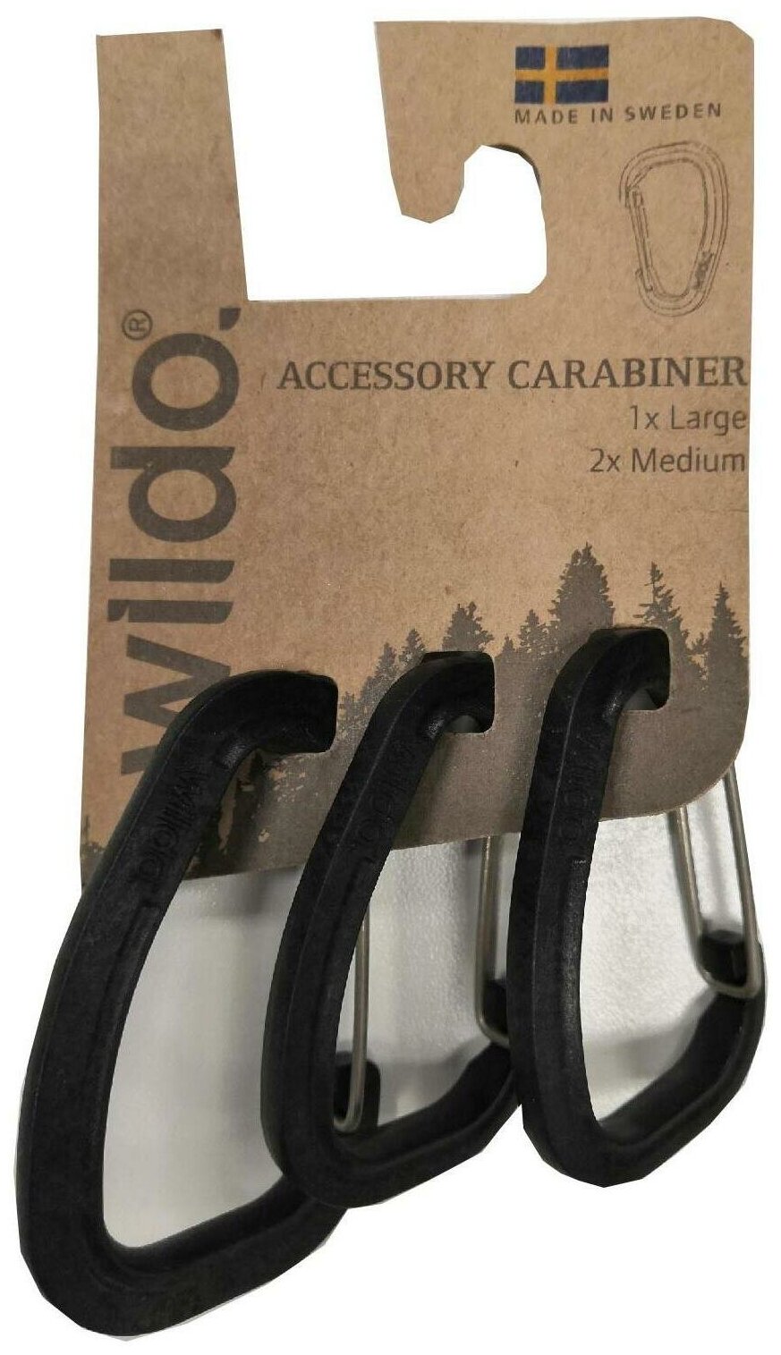 Набор карабинов Wildo Accessory carabiner set of three для аксессуаров WILDO black