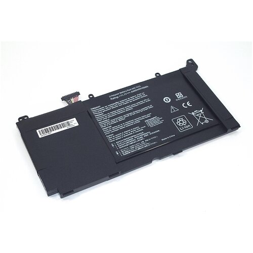 Аккумуляторная батарея для ноутбука Asus S551 11.1V 4400mAh OEM черная
