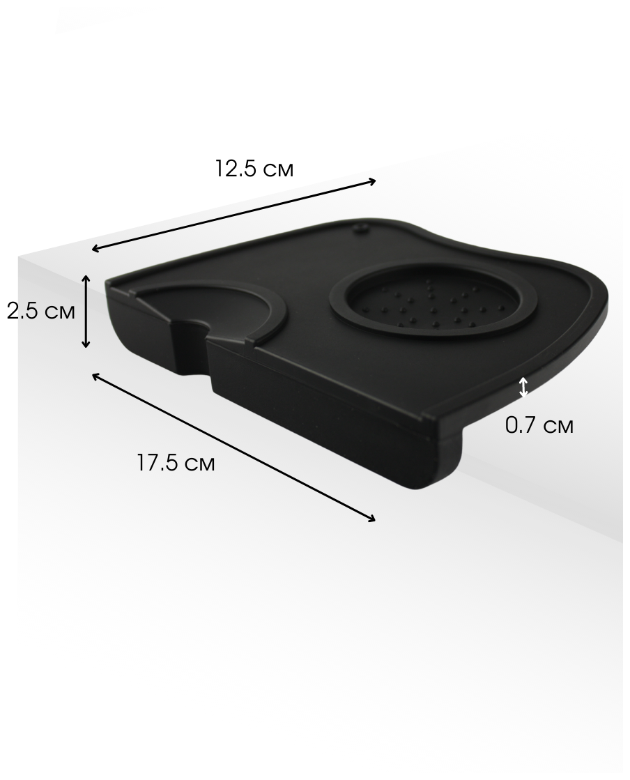 Коврик для темпера средний 12.5*17.5*2.5 см, силикон, черный /коврик для темпинга угловой /коврик для темперовки /коврик для темпера и холдера - фотография № 3
