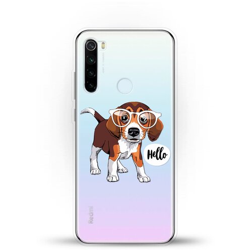 фото Силиконовый чехол hello бигль на xiaomi redmi note 8t andy & paul