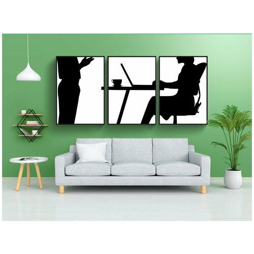 фото Набор модулных постеров для интерьера "бизнес, обсуждение, планирование" 60x90 см. в тубусе, без рамки lotsprints