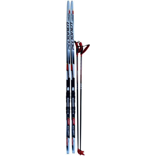 фото Лыжный комплект stc peltonen delta 190см step nnn black/white/red (лыжи + палки 145см + крепления)
