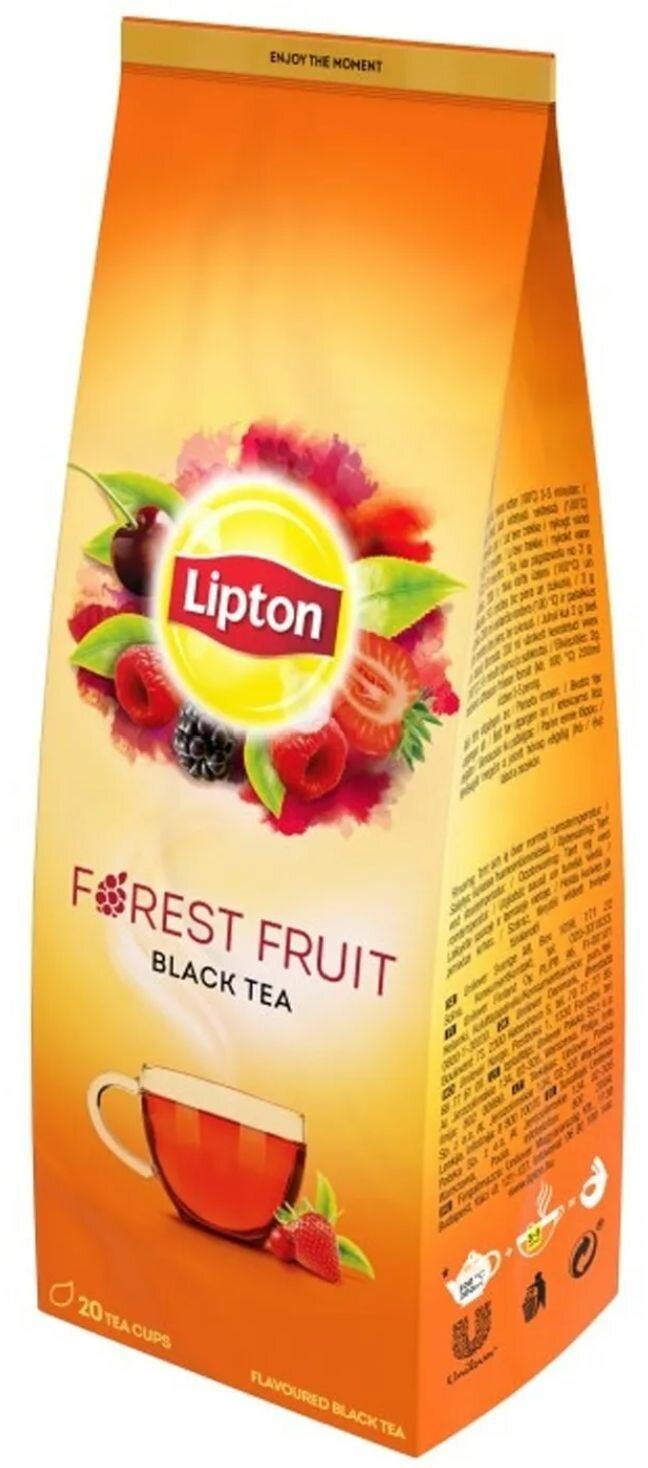 Черный чай рассыпной лесные ягоды, Lipton Forest Fruit, 150 гр. Финляндия