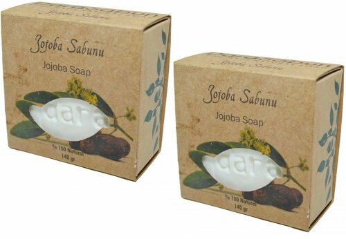 Dara Sabun, Натуральное Турецкое мыло, жожоба, 2 шт. увлажняет, подтягивает, 140 гр, дара сабун