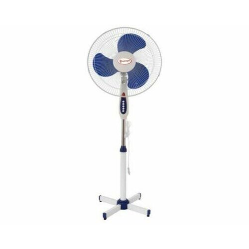 Вентилятор напольный Умница модель BH2-16 белый голуб цвет увел мощность толщина и угол зах 225000₽