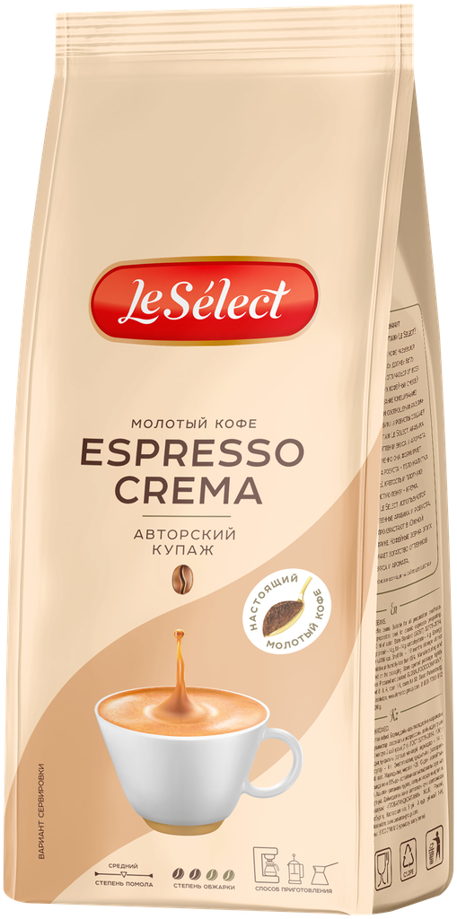 Кофе молотый Le Select Espresso Crema 200г Глобалфудкомпани - фото №15