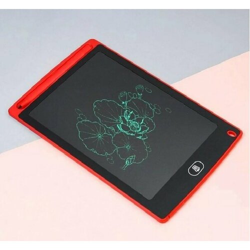 Графический планшет для заметок и рисования детский LCD Writing Tablet 10 дюймов со стилусом / красный / Интерактивная доска / Планшет для рисования / Электронный блокнот