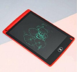 Графический планшет для заметок и рисования детский LCD Writing Tablet 10 дюймов со стилусом / красный / Интерактивная доска / Планшет для рисования / Электронный блокнот