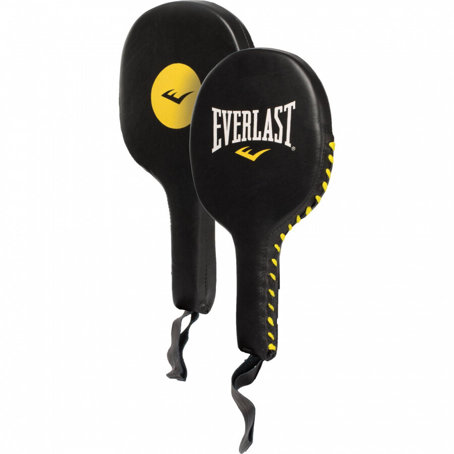 Лапы Everlast ракетки Leather Punch Paddles черные (Everlast, 400, 200, 100, Черный)