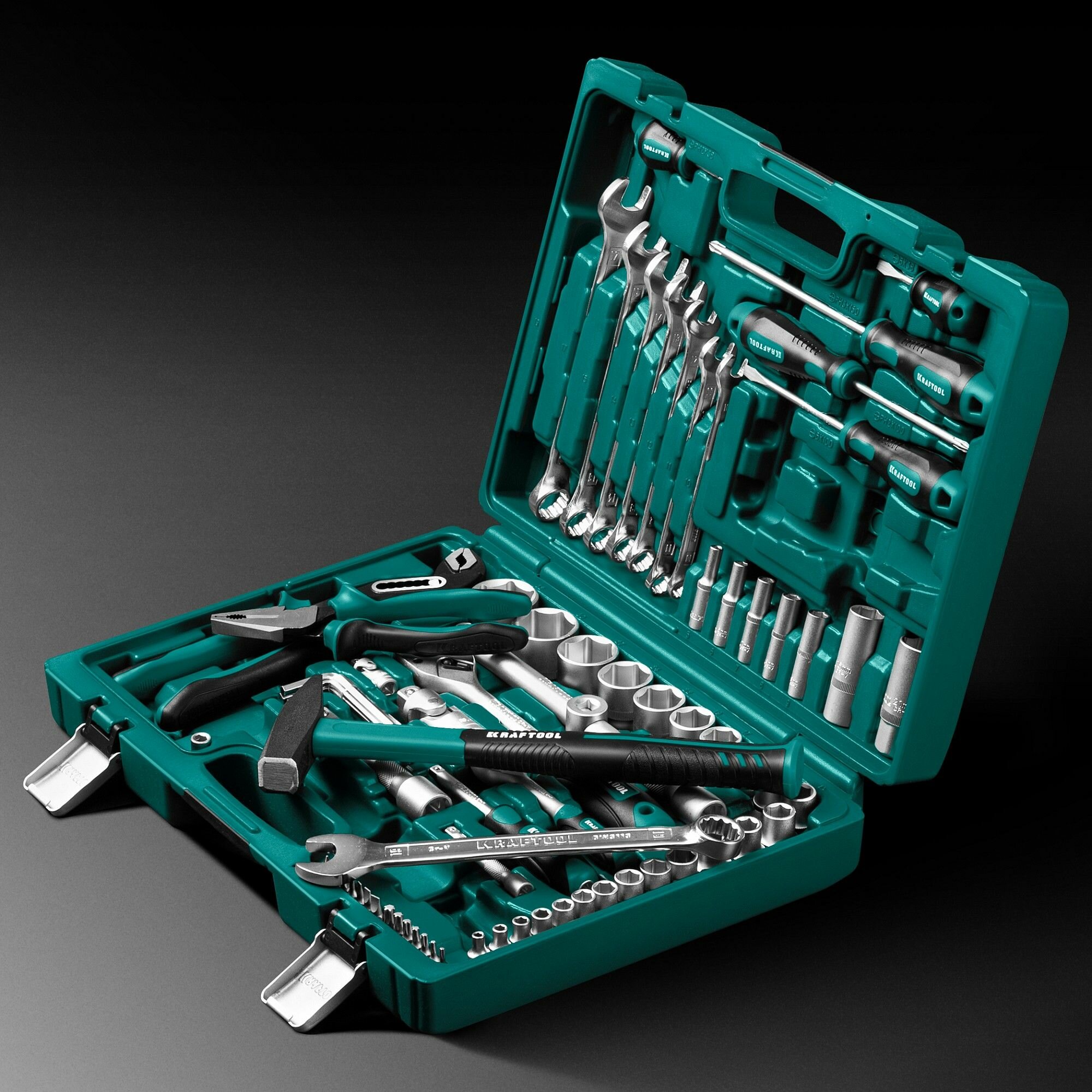 EXTREM-76, 76 предм, (1/2″+3/8″+1/4″), универсальный набор — фото 1