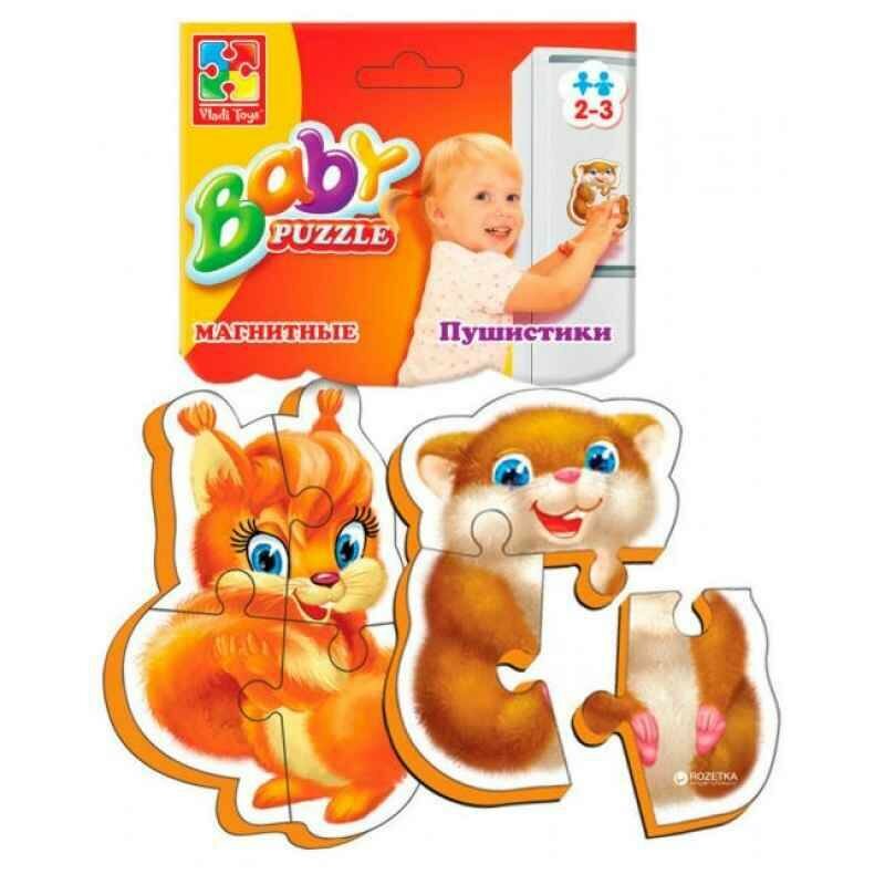 VladiToys. Мягкие магнитные пазлы (Baby puzzle) арт. VT3208-04 "Пушистики"