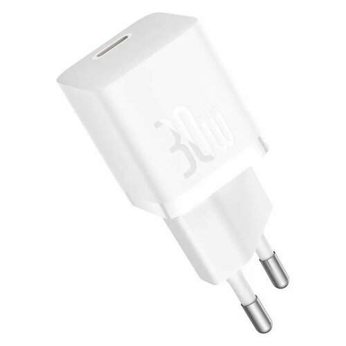 Сетевое зарядное устройство Baseus GaN5 Fast Charger Mini 1C 30W EU (CCGN070502), белый