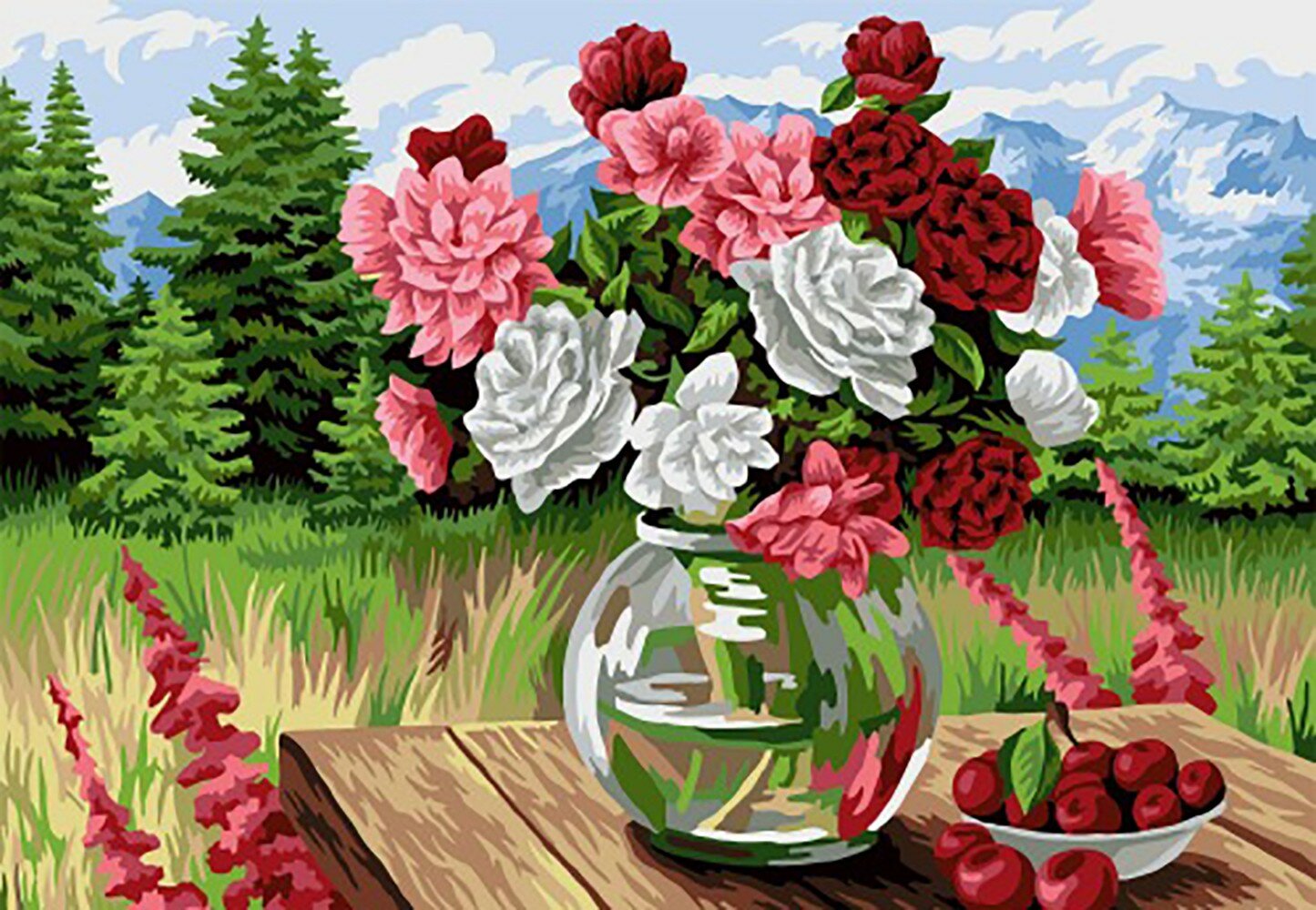 Рисование по номерам 40*50 Сладкий июнь,B107 Русская живопись - фото №2