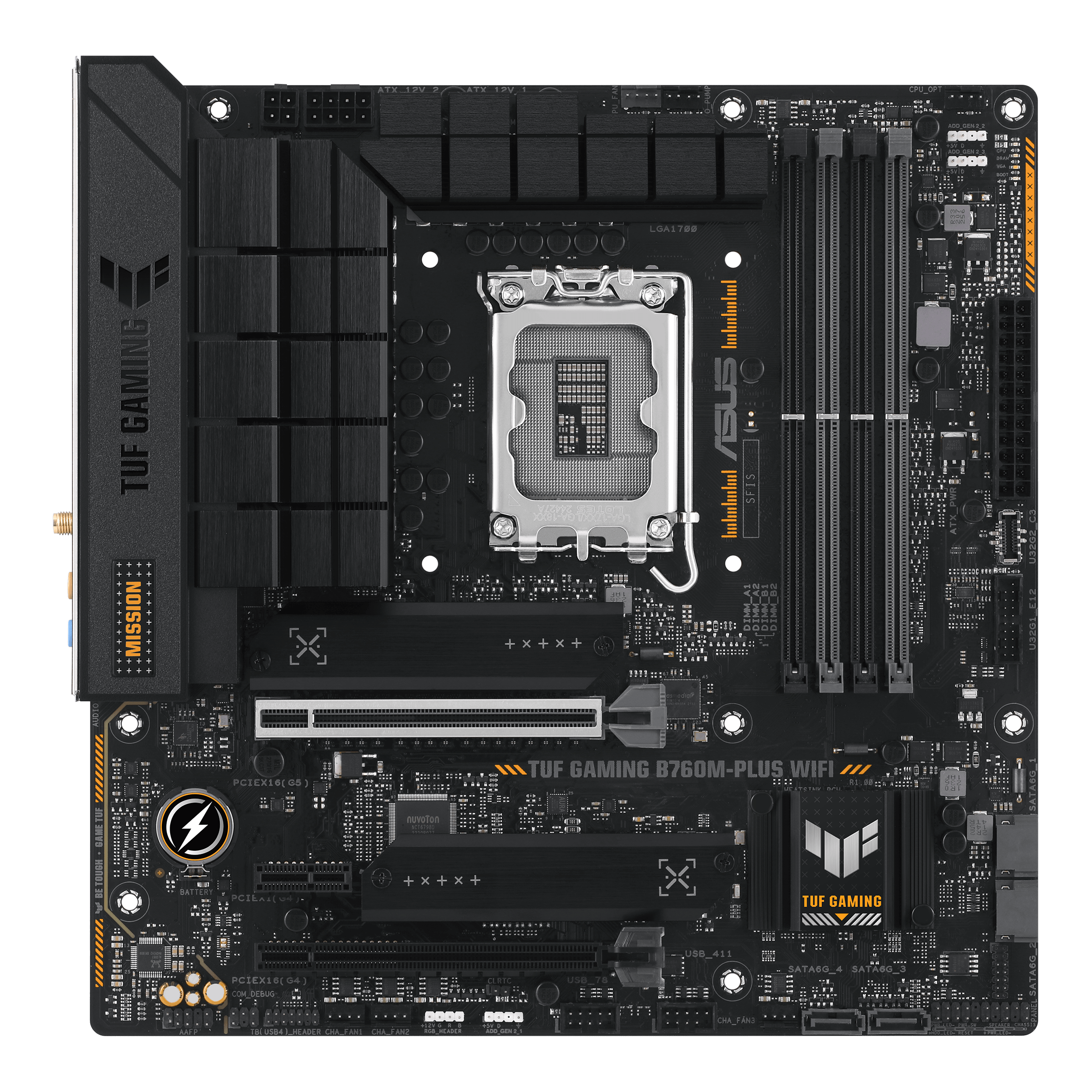 Материнская плата ASUS TUF GAMING B760M-PLUS WIFI, LGA 1700, Intel B760, mATX, Ret