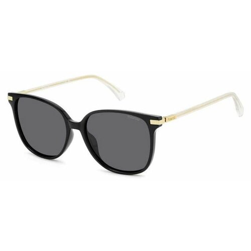 фото Солнцезащитные очки polaroid, черный, золотой