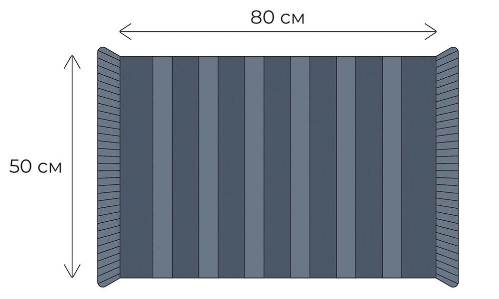 Коврик для ванной Fixsen Sandal 50x80 см цвет серо-голубой - фото №6