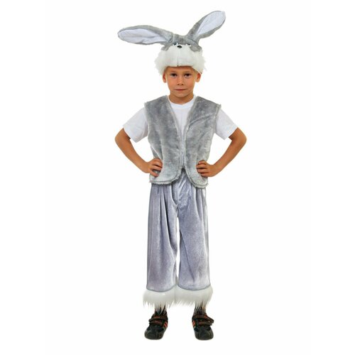 Карнавальный костюм детский Зайчик серый